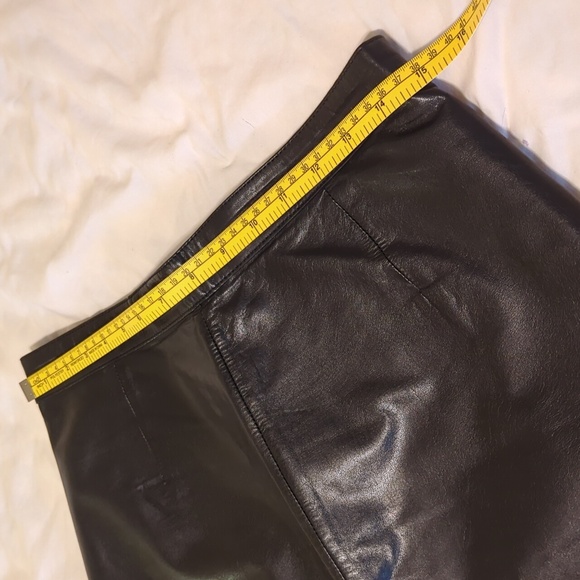 Black leather skirt 29w - Picture 2 of 9